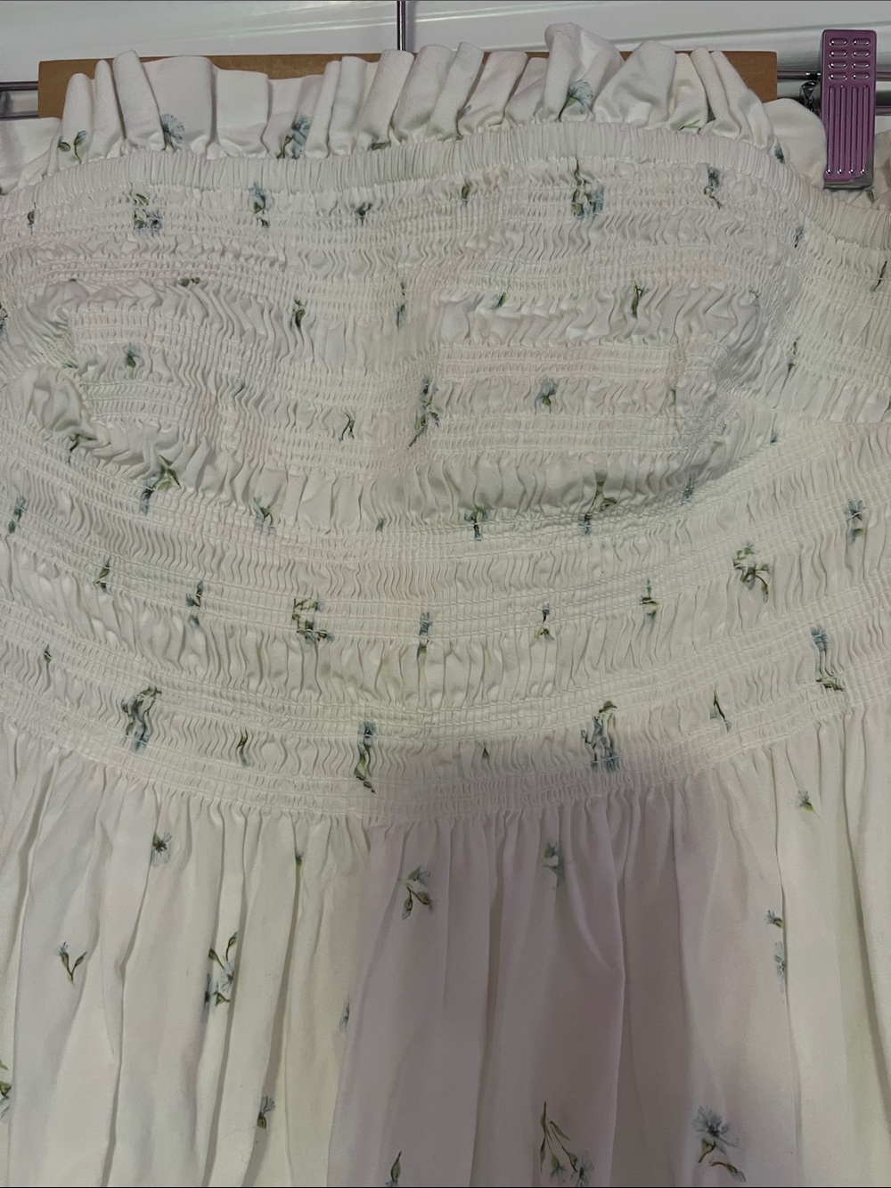 H&M White Smocked Bodice Dress - Picture 3 of 7